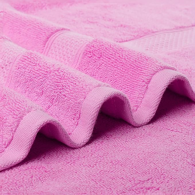 Fluffy Cotton Bath Towels Set800G,2-Piece Set, Thickened and Enlarged(31.5x63 inches),Super Absorbent,Soft,Suitable for Hotel, Bathroom, Swimming Pool, SPA,Gift(Rose Pink)
