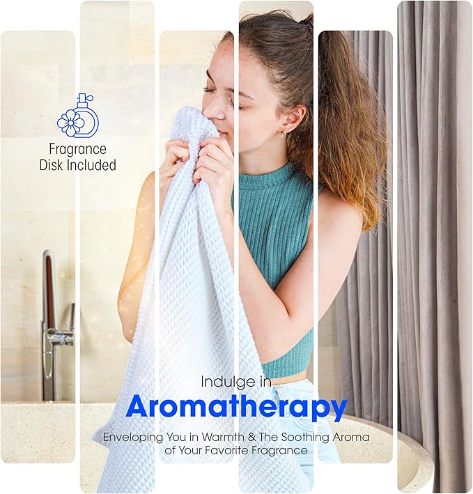 PureClean Towel Warmer Bucket, Portable Blanket Heater for Bathroom and Spa, Customizable Fragrance, Auto Shut-Off, Fits 2 Large Towels, Blankets and Bathrobes, LED Display, Adjustable Timer, Taupe