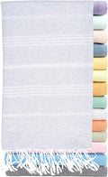 Ray Silver Turkish Beach Towel – 100% Cotton 40x71 Quick Dry Oversized Sand Free Lightweight Blanket for Travel Camping Bath Sauna Pool Gym Yoga (1pc - S-Gray)