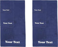 Personalize Your Towels with Custom Embroidery: Names, Monograms, and Initials. Perfect For Kids, Adults, Travel, Gifts 6-Piece Towel Set 2 Bath Towels, 2 Hand Towels, and 2 Wash Cloths - Navy Blue