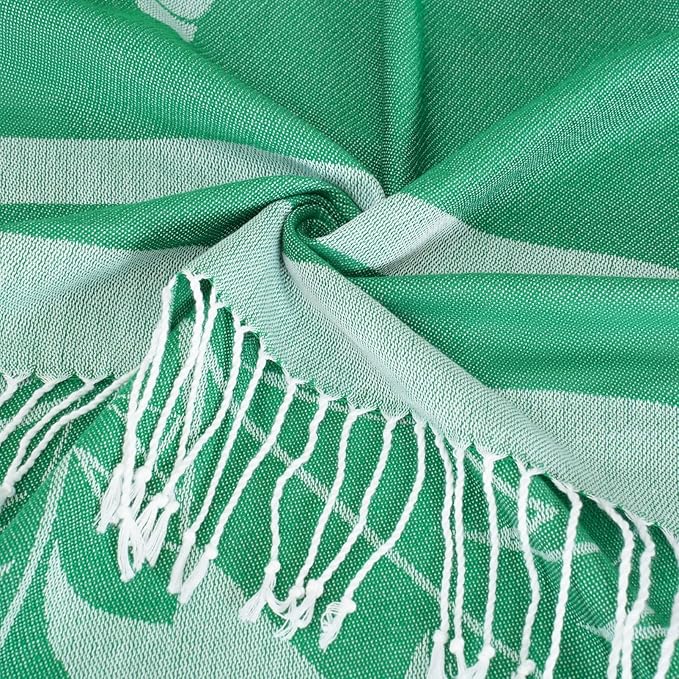 Genovega Oversized Cotton Turkish Beach Towels 72"x36" Lightweight Quick Dry Sandless Pool Swim Towel Large No Sand Compact Blanket Adult Travel Essentials Cruise Accessories Must Haves Coconut Tree