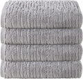SKL Home CloudSoft Cotton Luxury 4 Pc Bath Towel Set, Gray