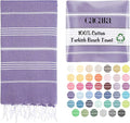 Cacala Lightweight and Thin Turkish Beach Towel 100% Cotton Sand-Free and Quick-Drying Goodness Perfect as an Extra Large Travel Towel, Beach Accessory, or Gift for Beach Lovers, 37 x 70