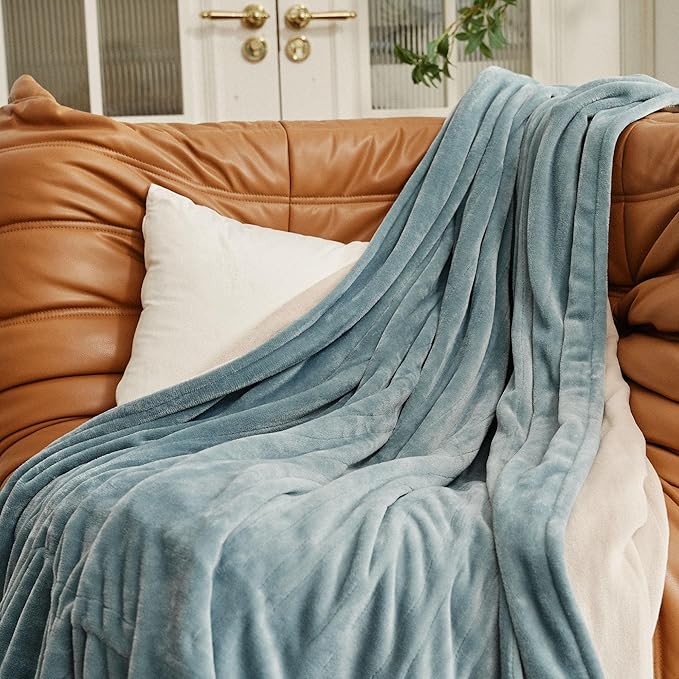 JET'S HOME Heated Blanket Queen 84"x90" - ETL&FCC Certified Flannel Electric Blanket Throw Machine Washable Heating Blanket with 4 Heating Levels 10 Hours Auto-Off Overheating Protection (Blue)