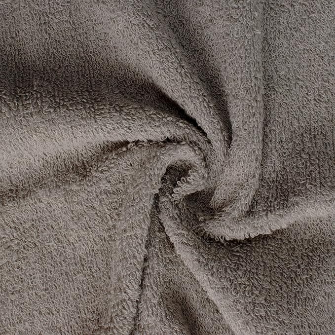 Basic Hand Towels 16x26 Inches – Pack of 12 – Grey Color – Soft and Absorbent Multipurpose Cotton Towels for Bathroom, Spa, Gym, Salon, Hotel, and Everyday Use