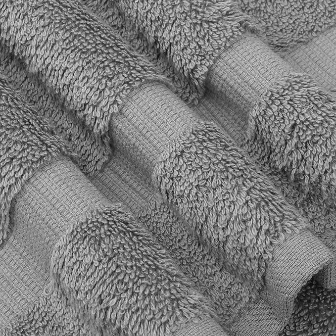 Chakir Turkish Linens | Hotel & Spa Quality 100% Cotton Luxury Turkish Towels | Soft & Absorbent (30x60 Inches Extra Large Bath Towels, Set of 4 - Gray)