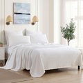 100% Fine Cotton Luxurious Basket Weave Blanket, White, Full/Queen Size (Pack of 6)