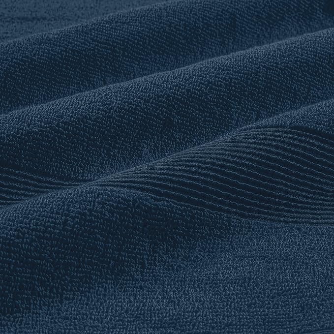 Belizzi Home 4 Pack Bath Towel Set 27x54, 100% Ring Spun Cotton, Ultra Soft Highly Absorbent Machine Washable Hotel Spa Quality Bath Towels for Bathroom, 4 Bath Towels - Mineral Blue