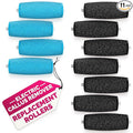 11 Pcs Replacement Rollers for Electric Foot Callus Remover Tool - 7 Extra Coarse & 4 Regular Coarse Refill Heads (1.92 x 0.65 Inches), Micro-Diamond Crystals - Compatible with Amope Pedi Perfect Pro