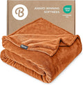 Bare Home Fleece Blanket - Twin/Twin Extra Long - Ultra-Soft Lightweight for Bed, Sofa, and Couch - Luxury Microplush - Cozy Warm Blanket (Twin/Twin XL, Sienna)
