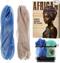 Authentic African Net Sponge with Knots - Afro Scrubber Bath Loofah Exfoliating Net Sponge for Shower - 4 Pack African Bath Sponges Exfoliator for Most Skin Types Back Scrub Washer Accessories
