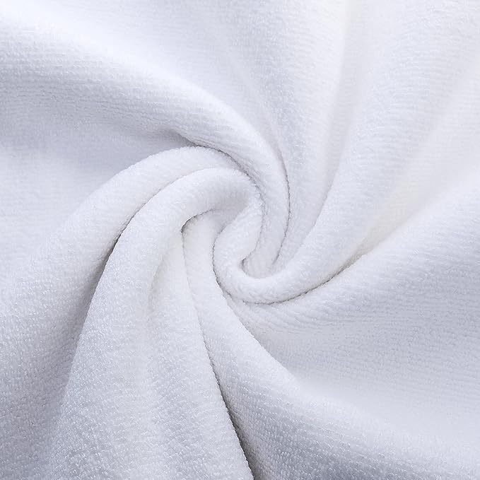 POLYTE Professional Quick Dry Lint Free Microfiber Hair Drying Salon Towel, 16 x 29 in, 12 Pack (White)