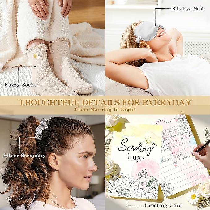 Birthday Gifts for Women - 11 Pcs Self Care Gift Basket Set for Sister Friend Mom - Get Well Soon Gift Box - Recovery After Surgery Care Package - Friendship Cheer Up Inspirational Thank You Present