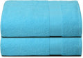 Belizzi Home Premium Cotton Oversized 2 Pack Bath Sheet 35x70-100% Pure Cotton - Ideal for Everyday use - Ultra Soft & Highly Absorbent - Machine Washable - Turquoise Blue