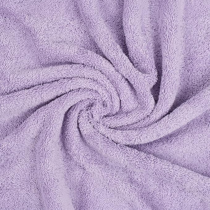American Veteran Towel, 100% Cotton Turkish 6 Piece Towel Set, Luxury Towels Set of 6 for Bathroom Essentials, 2 Bath Towel 2 Hand Towel 2 Washcloth, Lilac