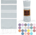 Beach Towel 100% Cotton Turkish Beach Towel Adult 38x70 Inch Pre-washed Absorbent Extra Large|Sand Free Quick Dry BathTowels|Lightweight Blanket|Travel Cruise Camping Spa Gym Yoga Towel|BabyBlue