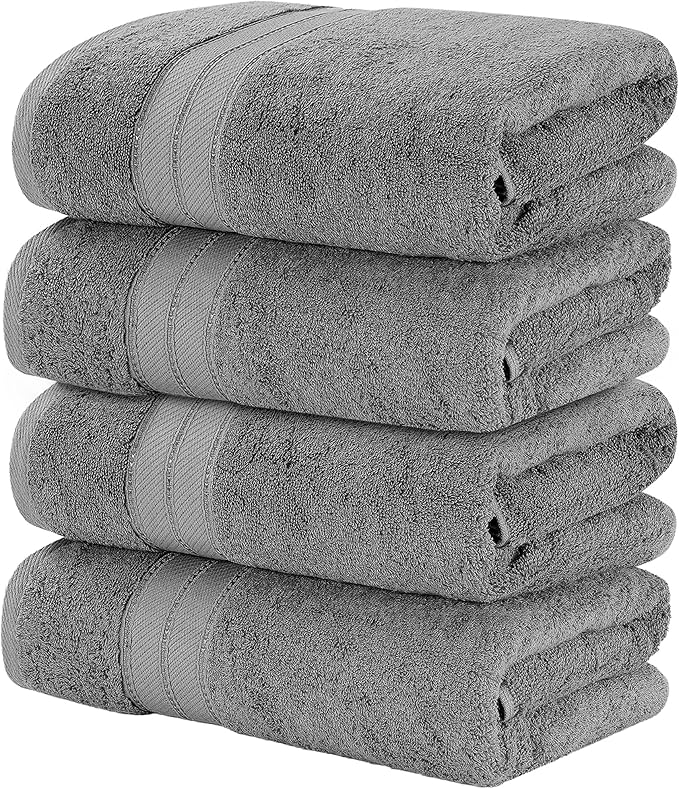Modern Threads 4-Pack SpunLoft Bath Sheet White 35x69