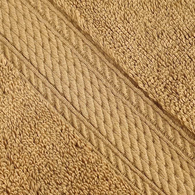 SUPERIOR Egyptian Cotton Pile Bath Sheet Set of 2, Ultra Soft Luxury Towels, Thick Plush Essentials, Absorbent Heavyweight, Guest Bath, Hotel, Spa, Home Bathroom, Shower Basics, Toast