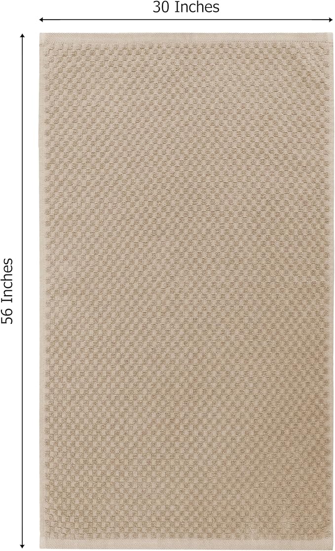 COTTON CRAFT Waffle Bath Towel - Set of 4 Luxury Euro Spa Waffle Weave Towels - 100% Ringspun Cotton Bath Towel - Super Absorbent Quick Dry Bath Towel Set - Oversized 30 inches x 56 inches - Linen
