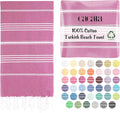Cacala Lightweight and Thin Turkish Beach Towel 100% Cotton Sand-Free and Quick-Drying Goodness Perfect as an Extra Large Travel Towel, Beach Accessory, or Gift for Beach Lovers, 37 x 70