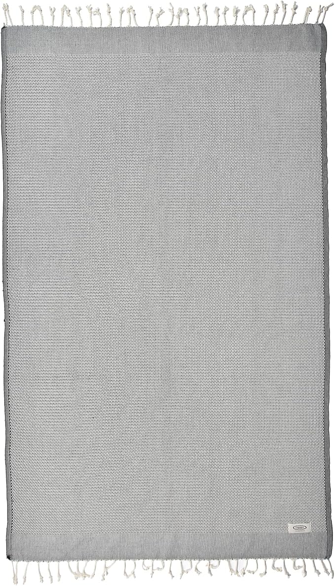 Beach Towel | Cotton Beach Towels, Easy to Carry, Sand Free, Highly Absorbent, Quick Dry, Turkish Towels for Travel Camping Bath Sauna Beach Gym Pool Yoga SPA by Lahammam, Akasya, Black