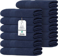 Commercial Bulk Pack of 12 Small Bath Towels – 100% Cotton Terry 24" x 46" – Ideal for Hotels, Salons, Gyms, Spas & Institutional Use – Navy Blue