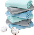 Genovega 6 Packs Oversized Turkish Beach Bath Towel Set Bulk 74"x38" Extra Large Sand Free Quick Dry Swim Camping Pool Clearance Towels Travel Blanket Adult Essentials Grey Coral Blue Stripe