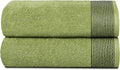 Belizzi Home Ultra Soft 2 Pack Oversized Bath Towel Set 28x55 inches, 100% Cotton Large Bath Towels, Ultra Absorbant Compact Quickdry & Lightweight Towel, Ideal for Gym Travel Camp Pool - Kiwi Green