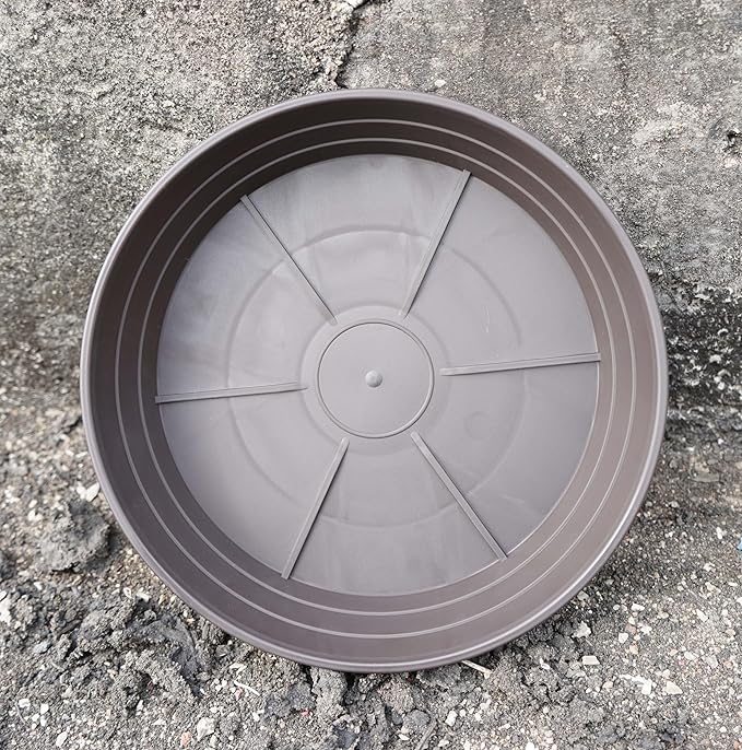 LWALRS Plant Saucer 14 Inch 4 Pack 6 8 10 12 14 16 18 20 25, Plastic Plant Trays for Pots，Extra-Deep Plant Water Dray Tray, Bird Bath Bowl, Heavy Flower Plant Saucers Indoors and Outdoor No Holes