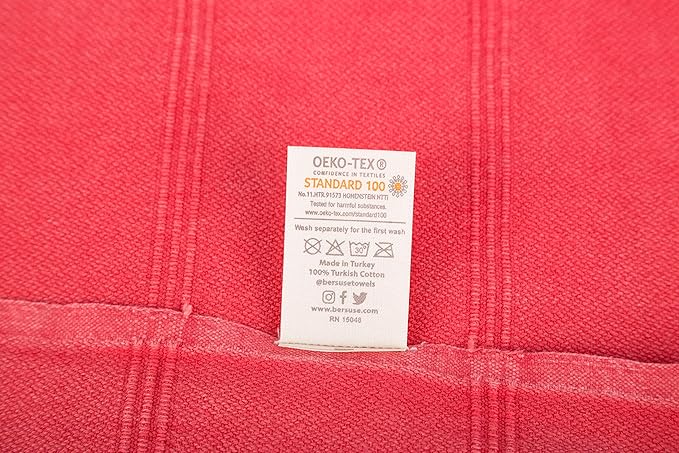 Bersuse 100% Cotton Troy XL Throw Blanket for Couch - 100% Cotton Lightweight Durable Throw Blanket, Big Blanket for Sensitive Skin, Decorative and Versatile - 59x81 Inches, Coral