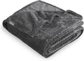 Bare Home Textured Fleece Blanket - Throw/Travel - Ultra-Soft Lightweight for Bed, Sofa, and Couch - Luxury Microplush - Cozy Warm Blanket (Throw/Travel, Chevron Grey)