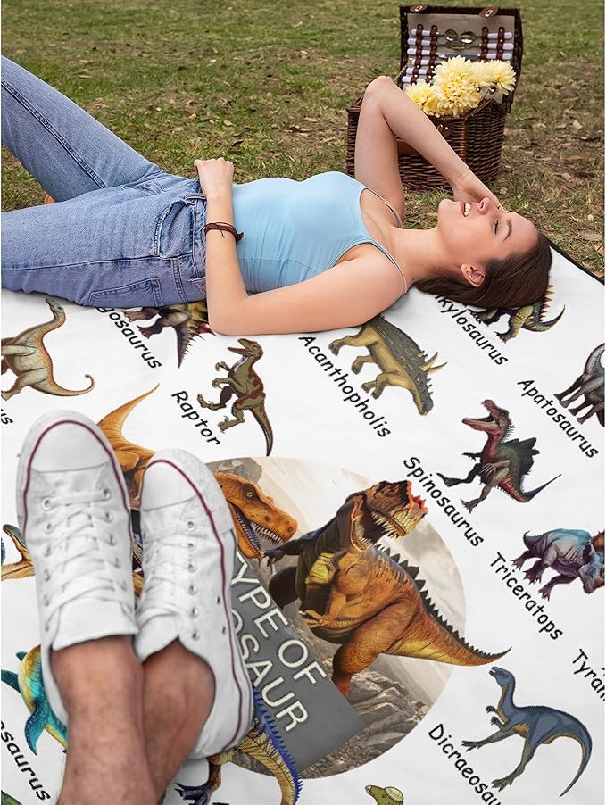 Dinosaur Blanket Flannel Fleece Blanket Throw Couch Microfiber Soft Cozy Lightweight Luxury Bed Blanket 60"x50"for Teen