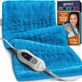 GENIANI Electric Heating Pad for Back Pain & Cramps Relief, Electric Throw, Auto Shut Off, Machine Washable, Moist Heat Pad for Neck & Shoulder - Mother’s Day Gifts (12×24", Aqua Blue)