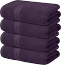 Avalon Towels Bath Plum Bath Towles of 4 pcs (27x54 inches), 100% Cotton Towel Absorbent and Quick Dry Plum Towels for Bathroom, Super Soft and Perfect for Daily Use