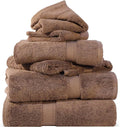 SUPERIOR Egyptian Cotton Pile 6 Piece Towel Set, Includes 2 Bath, 2 Hand, 2 Face Towels/Washcloths, Ultra Soft Luxury Towels, Thick Plush Essentials, Guest Bath, Spa, Hotel Bathroom, Chocolate