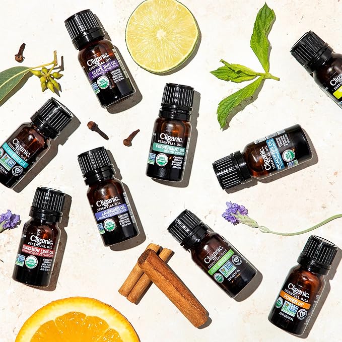 Cliganic Reinforce Essential Oil Blend - Natural Aromatherapy Oil for Diffuser Steam Distilled | Non-GMO Verified