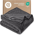 Bare Home Fleece Blanket - Throw/Travel - Ultra-Soft Lightweight for Bed, Sofa, and Couch - Luxury Microplush - Cozy Warm Blanket (Throw/Travel, Forged Iron Grey)