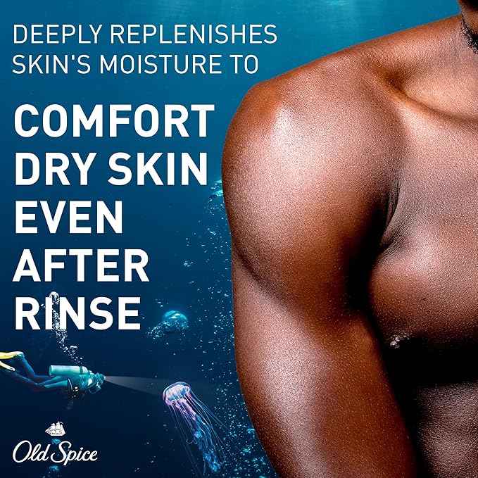 Old Spice GentleMan’s Super Hydration Body Wash for Men, Moisturizing Shower Gel for Dry Skin, 24/7 Renewing Moisture with Skin Conditioners, Deep Sea with Ocean Waves + Kelp Scent, 20 oz