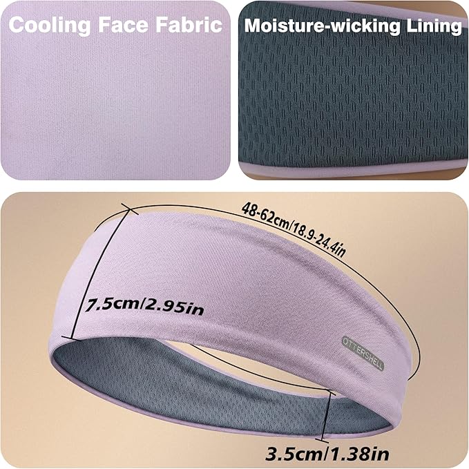 Anti-Slip & Ultra-Light Wide Headband for Sports, Yoga, Running, Gym, Spa, Makeup & Daily Use
