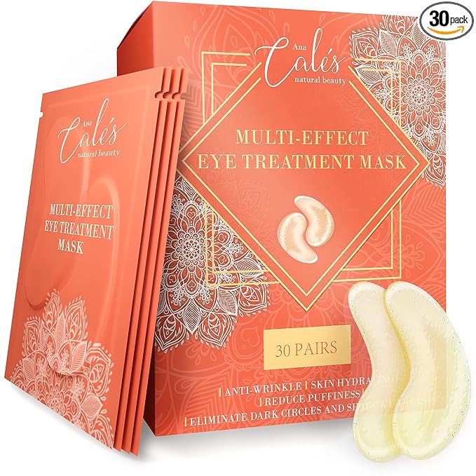 Under Eye Patches for Puffy Eyes Collagen Eye Mask for Dark Circles Gel Under Eye Pads for Wrinkles with Hyaluronic Acid Clear Eye Masks Under Eye Bags Treatment Men and Woman (30 pairs)