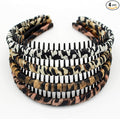 JOBAND Leopard Print hairbands,hair Headbands for women,Fashion Hair Accessories,Non-slip Resin comb teeth hair hoop ((Pack of 4))