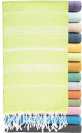 Ray Silver Turkish Beach Towel – 100% Cotton 40x71 Quick Dry Oversized Sand Free Lightweight Blanket for Travel Camping Bath Sauna Pool Gym Yoga (1pc - S-Pistachio Green)