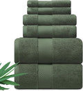 Alusa Home Ultra Soft & Plush Viscose from Bamboo Bath Towels - 700 GSM Luxury Bath Towels - 6 Piece Set - Super Absorbent & Quick Drying (Hunter Green)