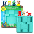 TNT Creeper Bath Bomb for Kids with Block Builder Surprise Toys Inside (1 Pack) – Large Fizzy Bubble Mine Bomb - Easter Basket Stuffers for Boys, Fruity Scent, Skin-Safe, Made in USA by Two Sisters