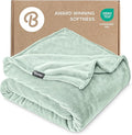 Bare Home Fleece Blanket - Throw/Travel - Ultra-Soft Lightweight for Bed, Sofa, and Couch - Luxury Microplush - Cozy Warm Blanket (Throw/Travel, Spring Mint)