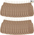 30 Pcs Exfoliating Shower Gloves Stretchable Jute Bath Mitts with Hanging Loop Body Scrubber Exfoliator Loofah Washcloth Deep Clean Dead Skin for Spa Massage Skin Shower Hotel Use(Brown)