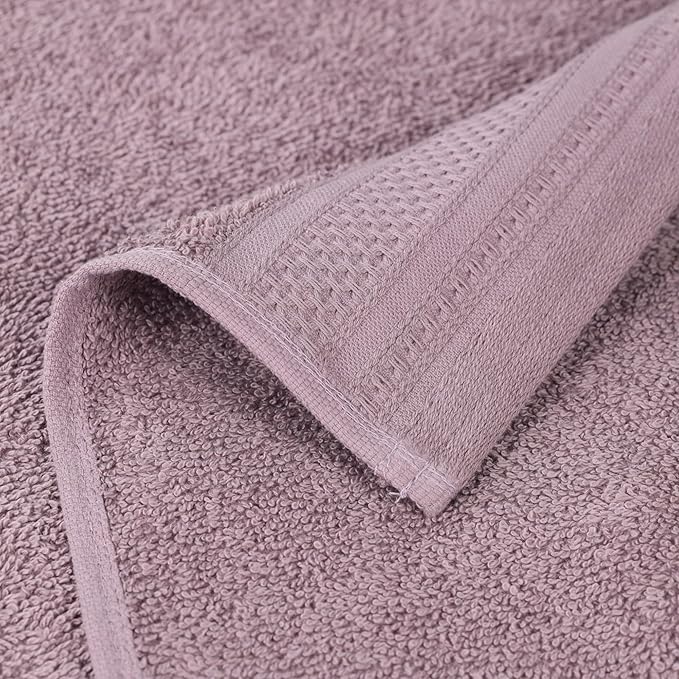 Superior Honeycomb Cotton Medium Weight Towels, for Guest Bath, Master Bathroom, Shower, Quick Dry, Adults, Home Essentials, Textured Waffle Border, Assorted Towel Set, 3 Piece Towel Set, Sea Fog