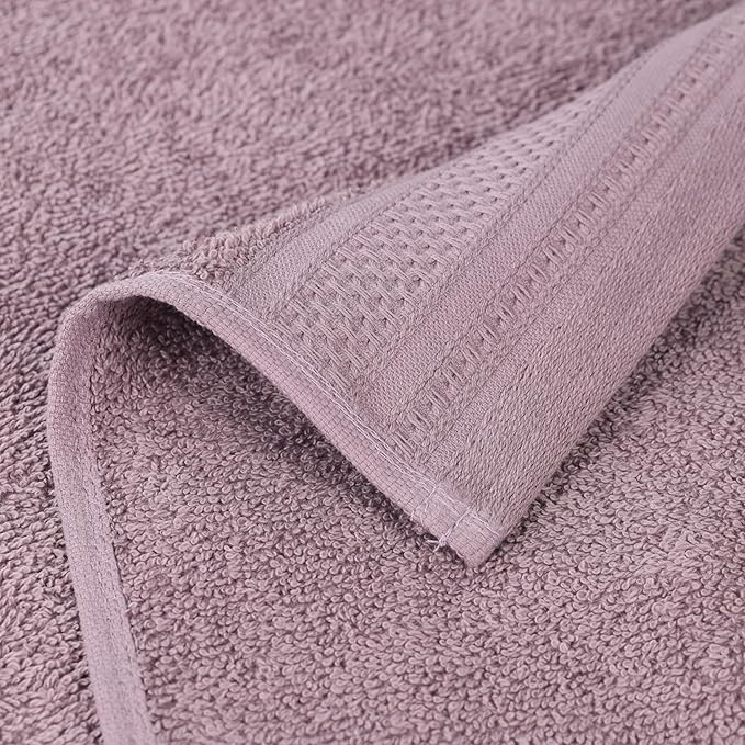 Superior Honeycomb 100% Cotton 500 GSM 12 Piece Bath Towel Set, 6 Washcloths, 4 Hand, 2 Bath Towels, Ideal for Bathroom, Kitchen or Beach, Quick Dry, Jacquard and Solid, Mid-Weight, Sea Fog