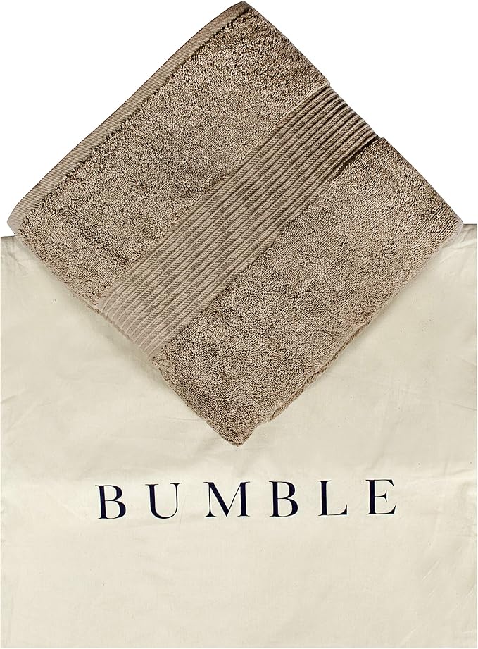 Luxury Oversized Bath Towels | 650 GSM, 34" x 56" | Hotel Quality, Soft & Highly Absorbent | Quick Dry, Thick, Combed Cotton Bathroom Towels | Mocha - 4 Pack