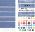 Cacala Lightweight and Thin Turkish Beach Towel 100% Cotton Sand-Free and Quick-Drying Goodness Perfect as an Extra Large Travel Towel, Beach Accessory, or Gift for Beach Lovers, 37 x 70